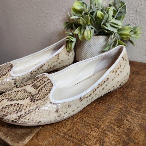 Cole Haan‎ Size 8 Women's Morgan Snake Print Slip On Flats - Picture 3 of 12